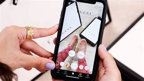 gucci and snapchat|Gucci unveils 1st global shoe try.